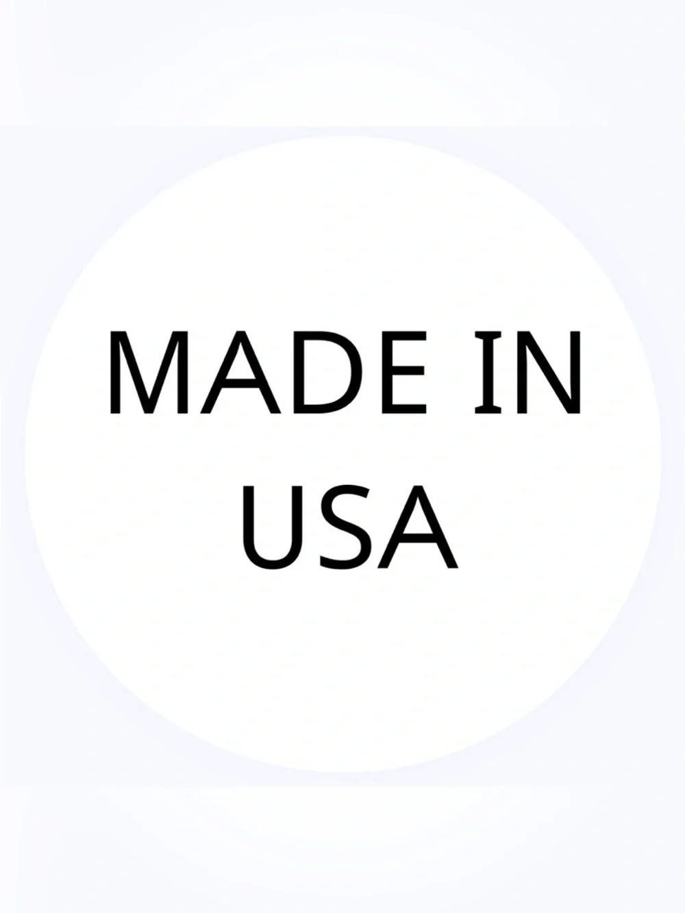50 STICKERS - 2” ROUND - ‘MADE IN USA’ - WHITE